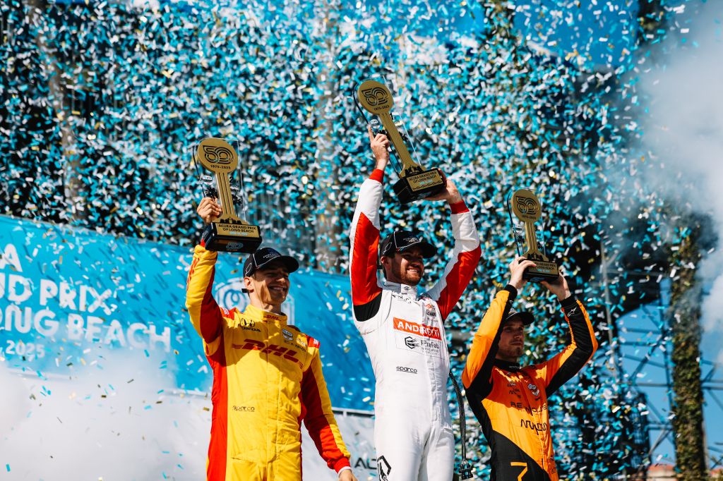Alex Palou, Kyle Kirkwood and Christian Lundgaard - Acura Grand Prix of Long Beach - By: Joe Skibinski
