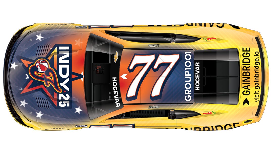 Indy's WNBA All-Star Weekend gets NASCAR spotlight with Carson Hocevar’s No. 77 car